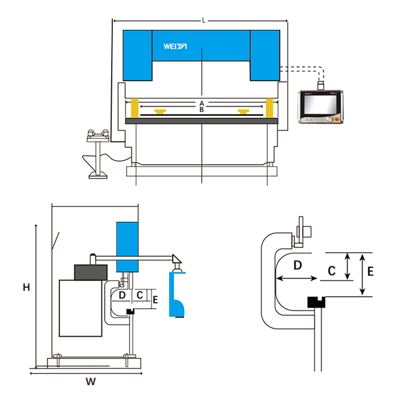 smart cnc press brake 3 4 axis technical specifications